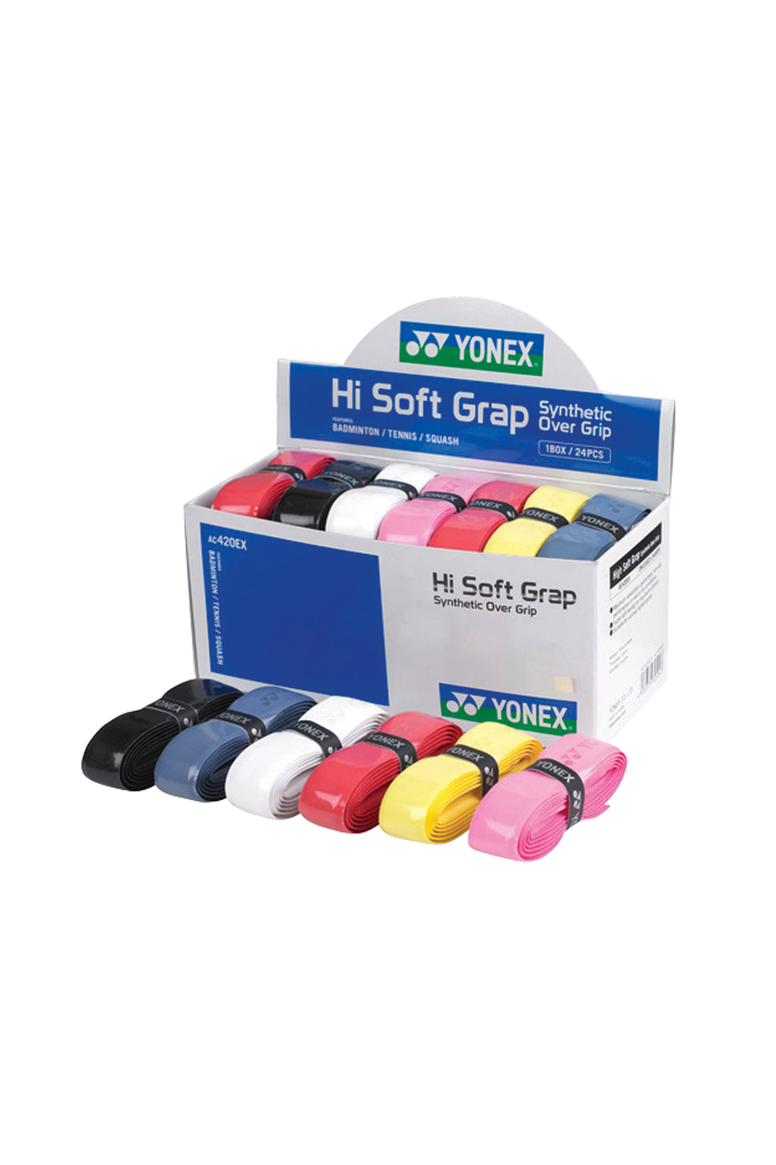 24 X YONEX HI SOFT GRAP PINK BADMINTON TENNIS SQUASH RACKET OVERGRIPS AC420EX 