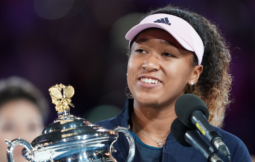 Naomi Osaka with Trophy