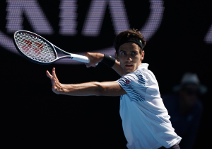 Pierre-Hugues Herbert playing Badminton